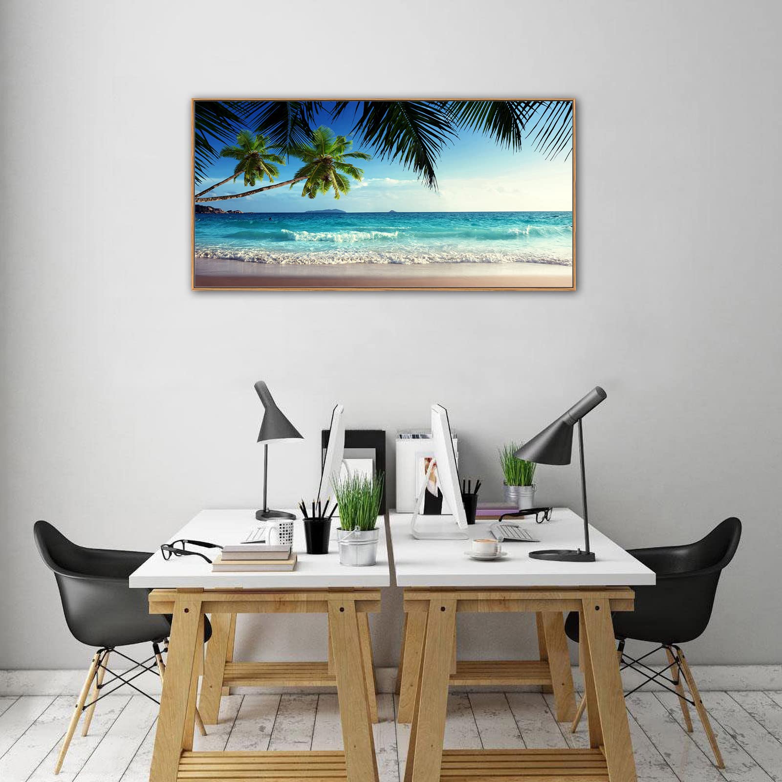 キャンバスプリントアート palm tree 絵画 額付き インテリア